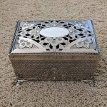 Things Remembered & Swarovski Crystal silver clad musical jewelry box