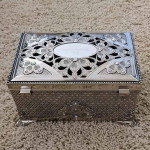 Things Remembered & Swarovski Crystal silver clad musical jewelry box