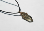 Custom Made 2 1/2" Light Smokey Quartz Crystal Point Pendant Necklace