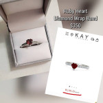 Ruby Heart Diamond Wrap Band Ring