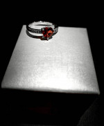 Ruby Heart Diamond Wrap Band Ring