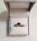 Ruby Heart Diamond Wrap Band Ring