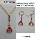 New ladybug pendats & chain set