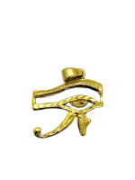 18K Yellow Gold Eye Shaped Pendant - 0.7" - 2.0g