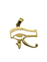 18K Yellow Gold Eye Shaped Pendant - 0.7" - 2.0g