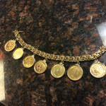 Gold Bracelet Coin seven Antique