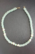 Braided Bead/Pearl Necklace-"NEW"