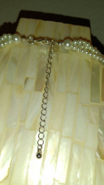3 Strand pearl or faux pearl necklace