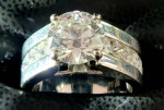 PLATINUM DIAMOND CHANNEL RING - APPRAISED $12,320