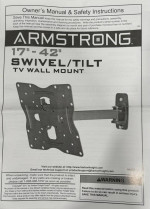 BRAND NEW IN BOX Armstrong 17"-42" Swivel/ Tilt TV Wall Mount Armstron