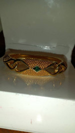 Hinged gold tone or style crystal bracelet Swarovski or style