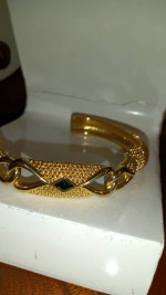 Hinged gold tone or style crystal bracelet Swarovski or style
