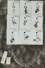 NEW Fossil Charm Bracelet + 9 charms NEW