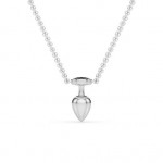 14k Solid Gold & Black Diamond Butt Plug Necklace