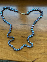 Silver grey pearl necklace