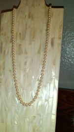 Gold Tone clasp faux pearl necklace