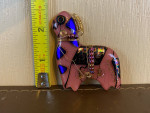 Alpaca brooch Dichroic glass made by Avery Anderson *lowered price