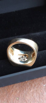 Men's Black Diamond 2 1/4 ct tw 14 K Gold Ring
