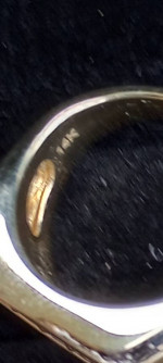 Men's Black Diamond 2 1/4 ct tw 14 K Gold Ring