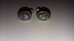 Italian Murano Glass Millefiori earrings.  Screw down backs.