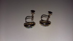 Italian Murano Glass Millefiori earrings.  Screw down backs.