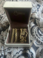 2 real gold chains $1500 17.4 grams cuban 20in rope 24 inch 7.7 grams 25.1 grams