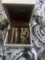 2 real gold chains $1500 17.4 grams cuban 20in rope 24 inch 7.7 grams 25.1 grams