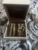 2 real gold chains $1500 17.4 grams cuban 20in rope 24 inch 7.7 grams 25.1 grams