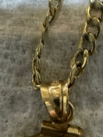 Gold Coin Necklace 14k 24 inch