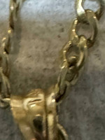 Gold Coin Necklace 14k 24 inch