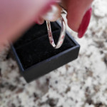 14K White Gold Pearl and Diamond Ring - Size 6.5