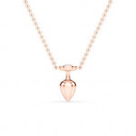 14k Solid Gold & White Diamond Butt Plug Necklace