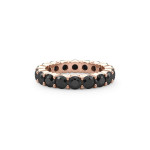 14k Solid Gold & Black Diamond Eternity Ring