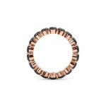 14k Solid Gold & Black Diamond Eternity Ring