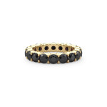 14k Solid Gold & Black Diamond Eternity Ring