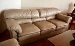 Leather Sofa + Chair