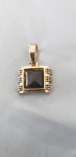 Black Onyx Pendant- Sterling Silver