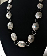 Turquoise Silver Link Concho Belt Adjustable