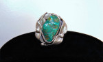 Silver and Turquoise Ring - M. Fowler