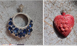 2 Vintage Genuine Gemstone Pendants ON SALE.