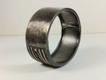 WIDE ANTIQUE VICTORIAN STERLING SILVER HINGED BRACELET