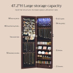 Full Length Mounted Mirror Jewelry Cabinet