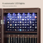 Full Length Mounted Mirror Jewelry Cabinet