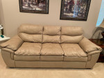 Leather Sofa, Chair & Ottoman