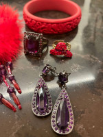 Red Hat Purple Dress jewelry & pins