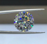 CLICK - Moissanite white D colorless VVS1 Round BEST QUALITY for engagement, wed