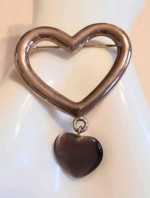 Two Hearts Brooch