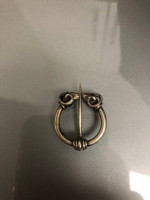 Antique Double Ram Heads Pin Penannular brooch