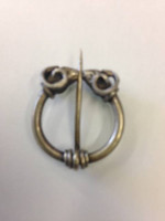 Antique Double Ram Heads Pin Penannular brooch