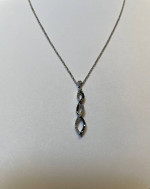 10K White Gold Diamond Pendant